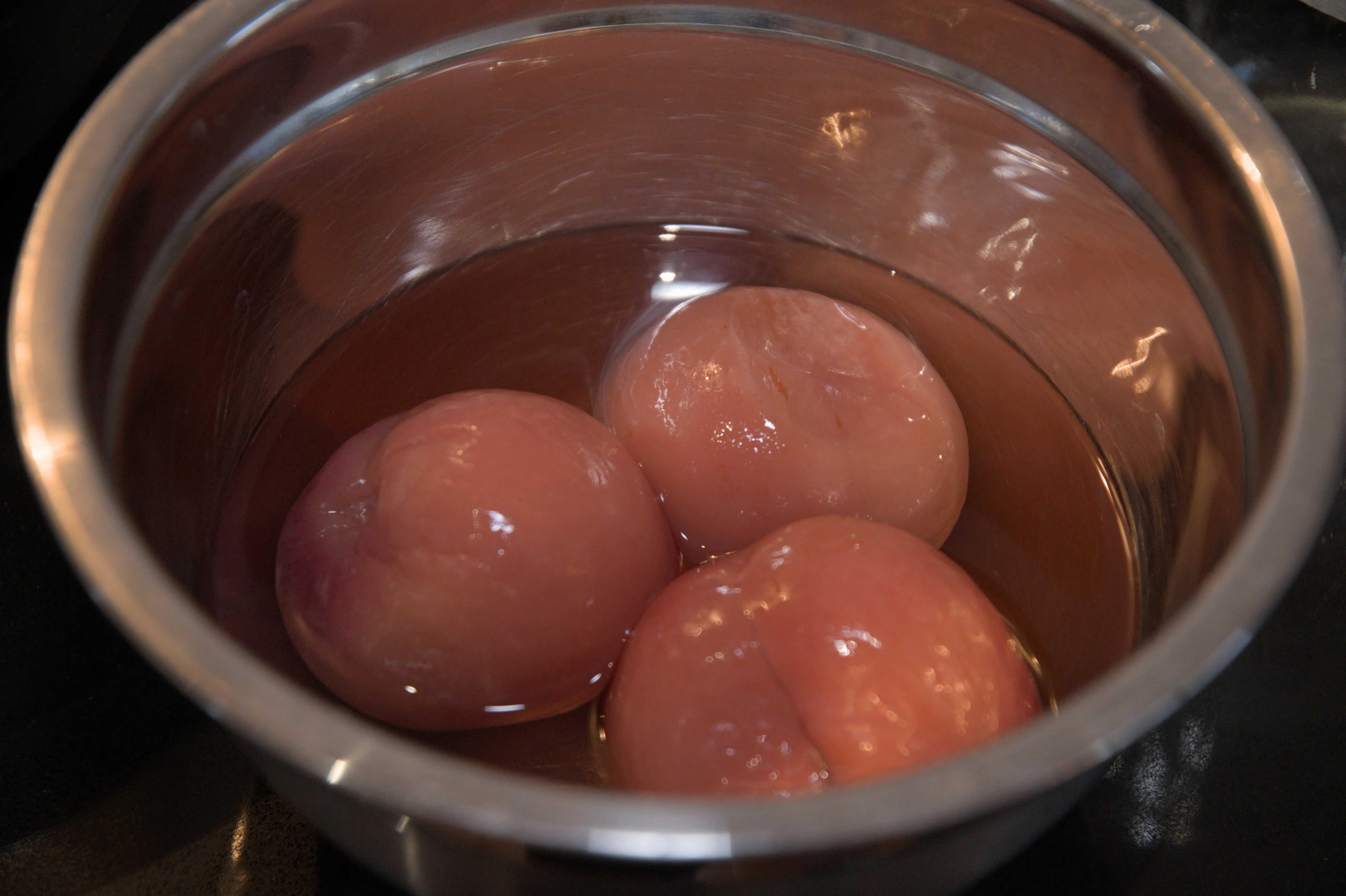 Nectarines after being salted for 5 months.